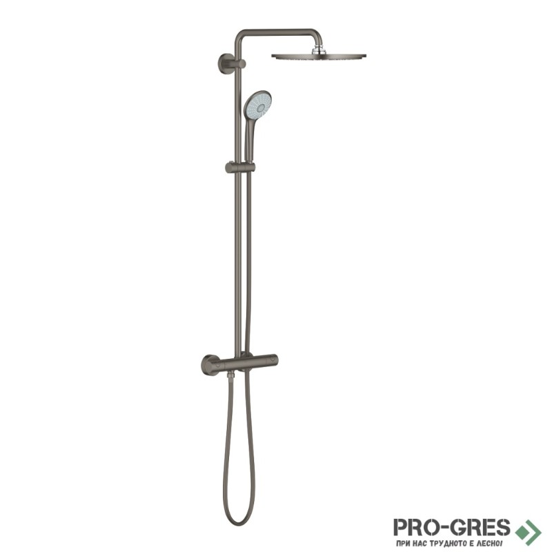 Душ система с термостатен смесител,Brushed Hard Graphite GROHE EUPHORIA 310 26075AL0