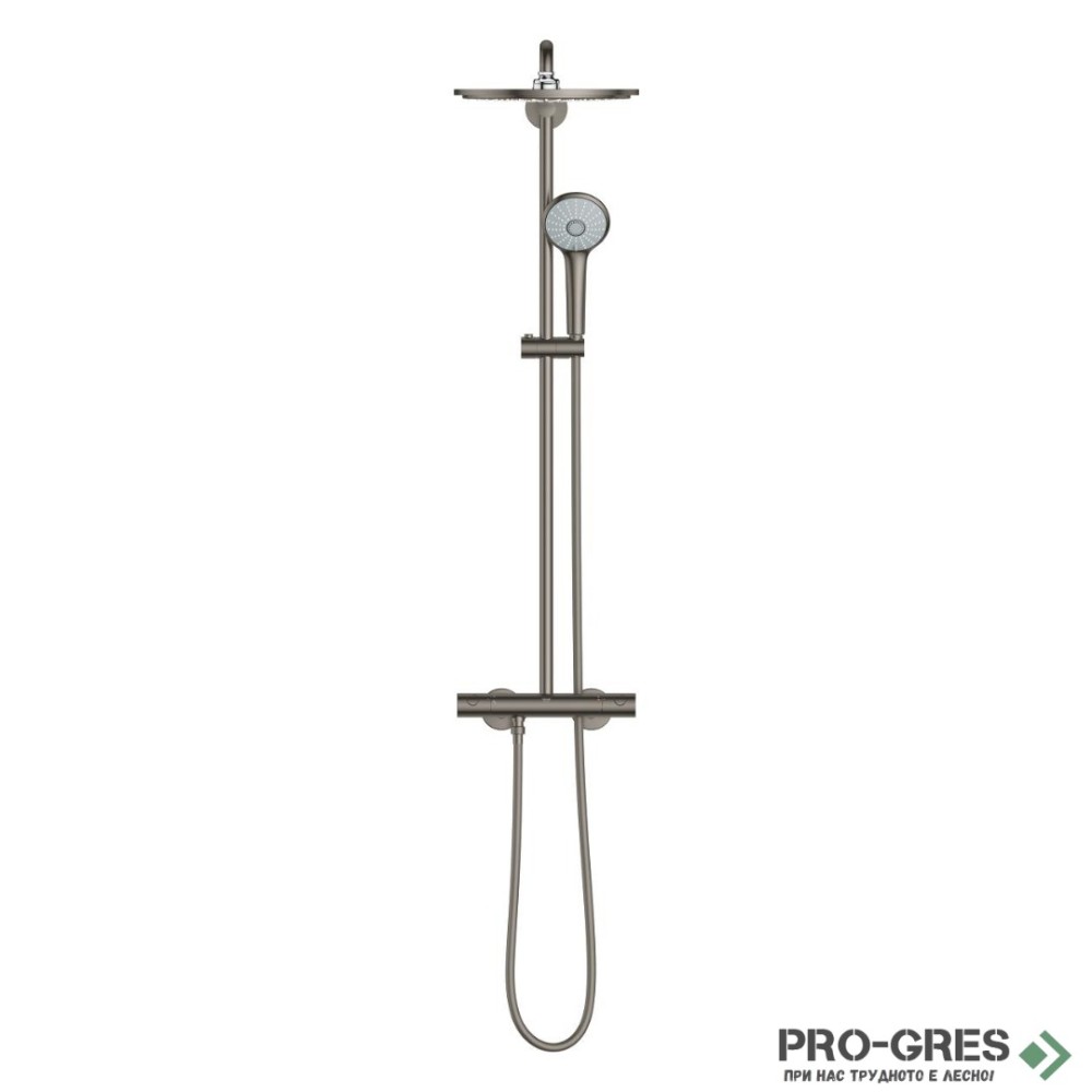 Душ система с термостатен смесител,Brushed Hard Graphite GROHE EUPHORIA 310 26075AL0