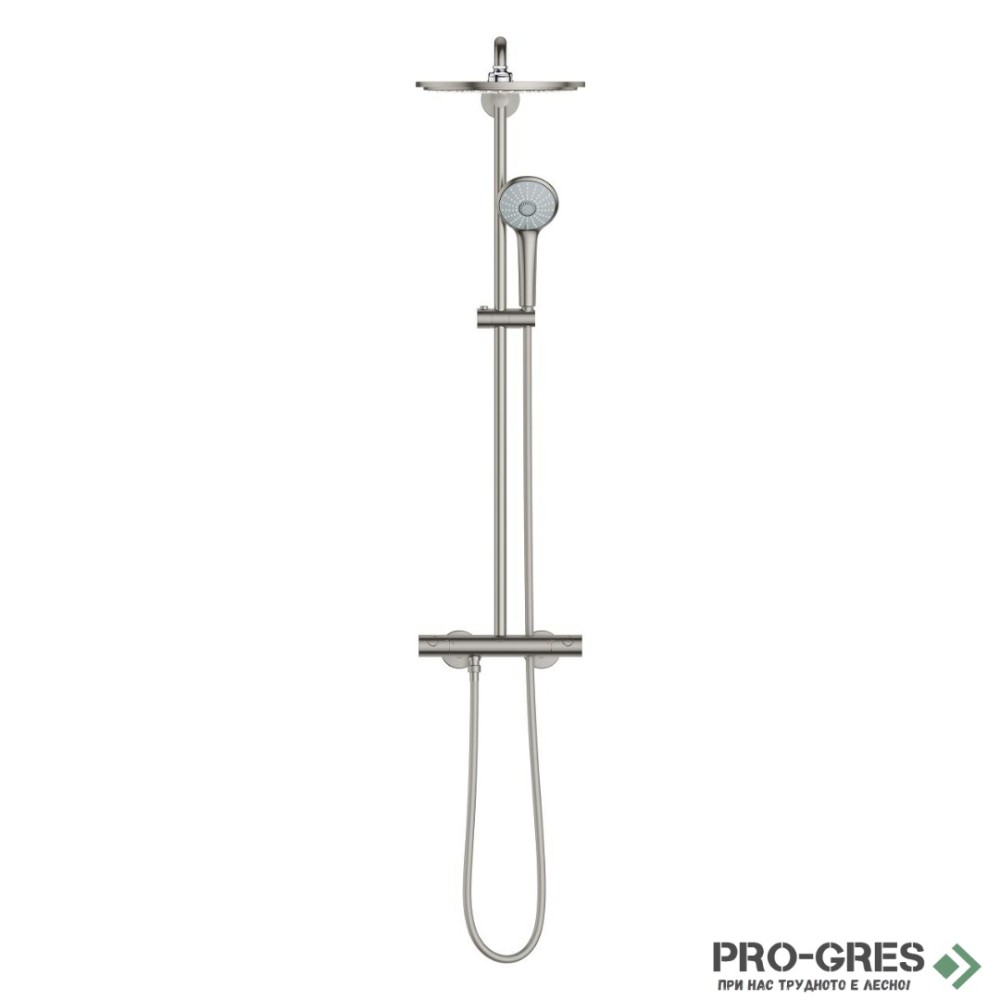 Душ система с термостатен смесител,SuperSteel GROHE EUPHORIA 310  26075DC0