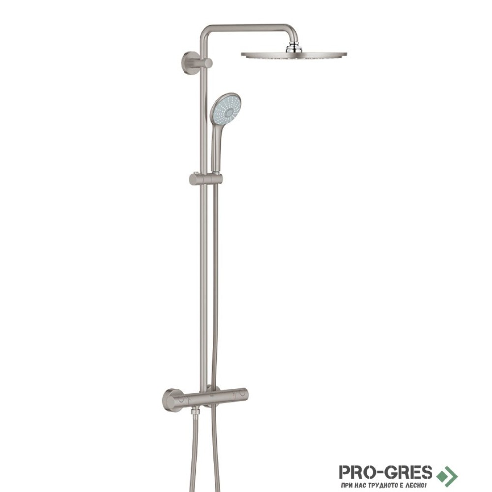 Душ система с термостатен смесител,SuperSteel GROHE EUPHORIA 310  26075DC0