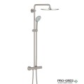 Душ система с термостатен смесител,SuperSteel GROHE EUPHORIA 310  26075DC0