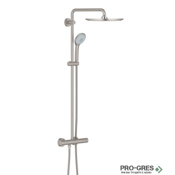 Душ система с термостатен смесител,SuperSteel GROHE EUPHORIA 310  26075DC0