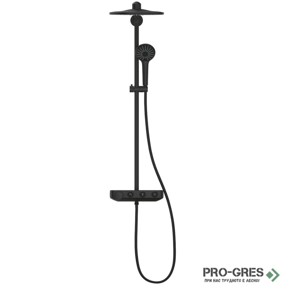 Термостатна душ система, Phantom Black, Euphoria SmartControl System 310 Duo, Grohe 22120KF0