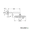 Душ  за вграждане, черен мат, Grohe  EUROSMART / TEMPESTA