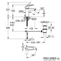 Смесител за умивалник с изпразнител едноръкохватков, S-размер, Eurosmart, Grohe 329262433
