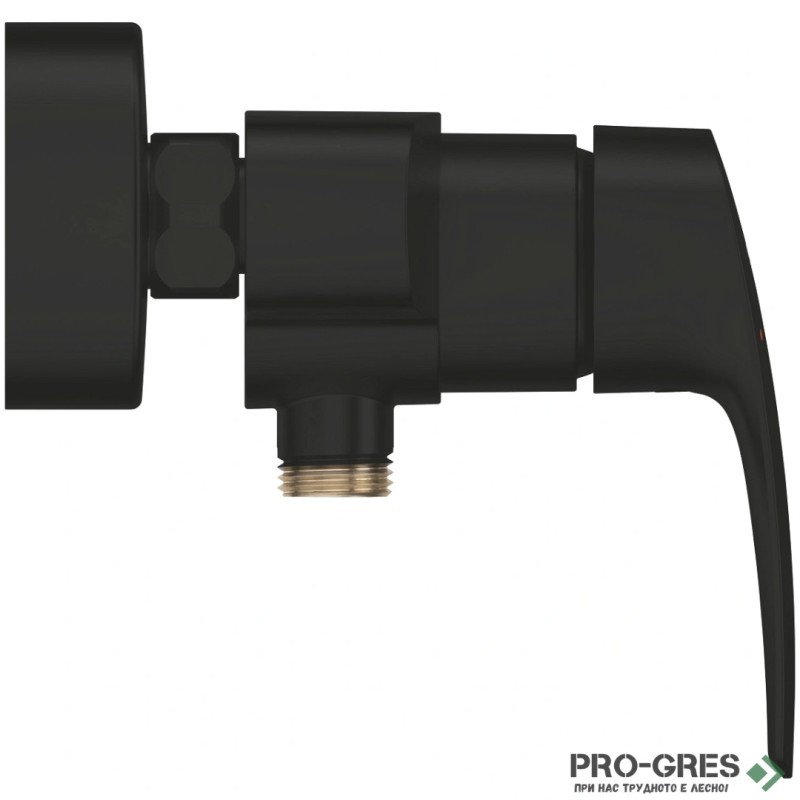 Смесител за душ, стенен, черен мат, Eurosmart, Grohe 335552433