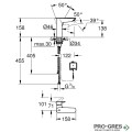 Смесител за умивалник, сензорен, черен мат, 6V Eurosmart, Grohe 239752433