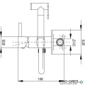 Промо комплект структура с черен бутон Grohe + Хигиенен душ AQG Taus + конзолна чиния Becrisa Magenta бяла