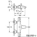 Смесител за вана/душ, термостатен, черен мат,  Grohtherm 800, Grohe 1022032430