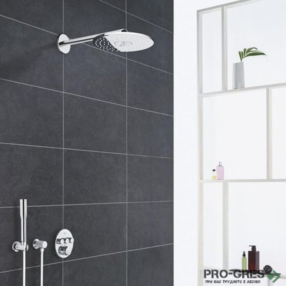 Термостен смесител за вграждане, двупътен, Super Steel Grohtherm SmartControl,Grohe 29119DC0