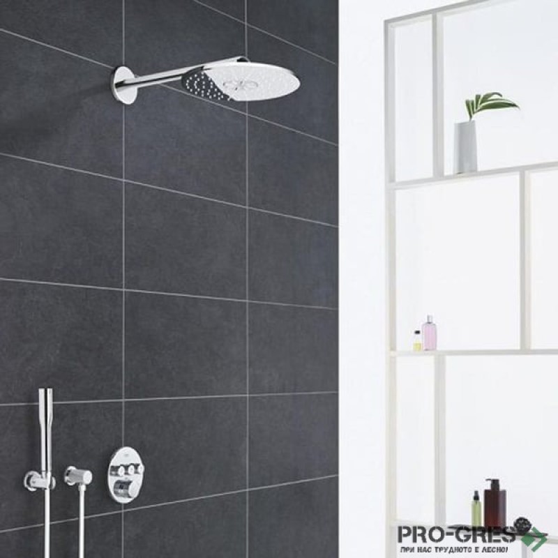 Термостен смесител за вграждане, двупътен, Super Steel Grohtherm SmartControl,Grohe 29119DC0