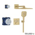 Комплект с термостатен смесител за вграждане,BRUSHED COOL SUNRISEGROHTHERM SMARTCONTROL/EUPHORIA Cube Grohe 34864GN0