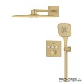 Комплект с термостатен смесител за вграждане,BRUSHED COOL SUNRISEGROHTHERM SMARTCONTROL/EUPHORIA Cube Grohe 34864GN0