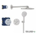 Комплект с термостатен смесител за вграждане,SuperSteel GROHTHERM SMARTCONTROL Grohe 34863DC0