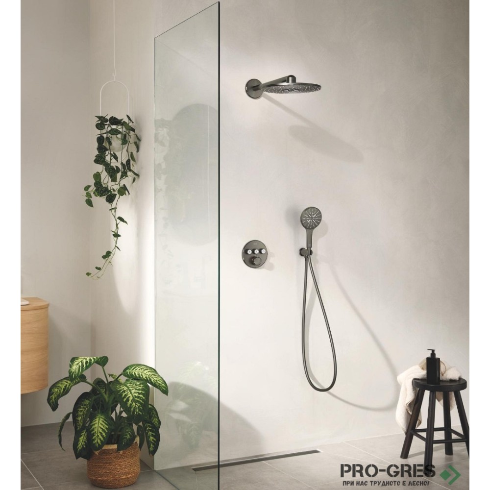 Комплект с термостатен смесител за вграждане,BRUSHED Hard Graphite GROHTHERM SMARTCONTROL Grohe 34863AL0