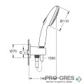 Душ  за вграждане,термостат ,черен мат, Grohe  Grohtherm/Tempesta 250