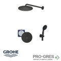Душ  за вграждане,термостат ,черен мат, Grohe  Grohtherm/Tempesta 250