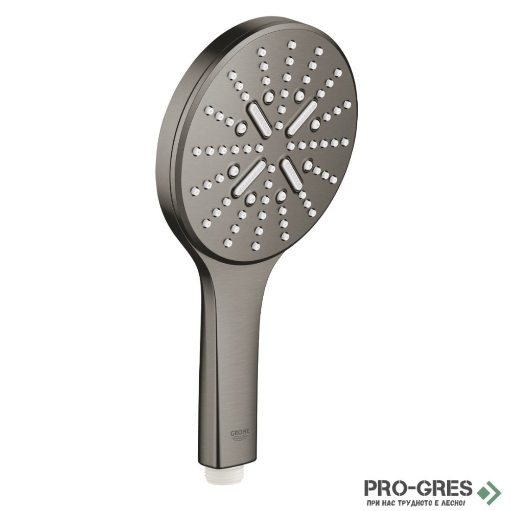 Душ слушалка, с 3 функции, Brushed Hard Graphite, Rainshower SmartActive 130, Grohe 26574AL0