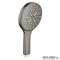 Душ слушалка, с 3 функции, Brushed Hard Graphite, Rainshower SmartActive 130, Grohe 26574AL0