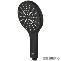 Душ слушалка, с 3 струи, черен мат, Rainshower SmartActive 130, Grohe 22127KF0