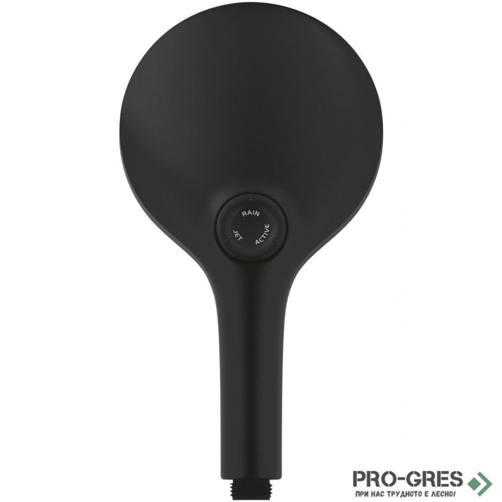 Душ слушалка, с 3 струи, черен мат, Rainshower SmartActive 130, Grohe 22127KF0