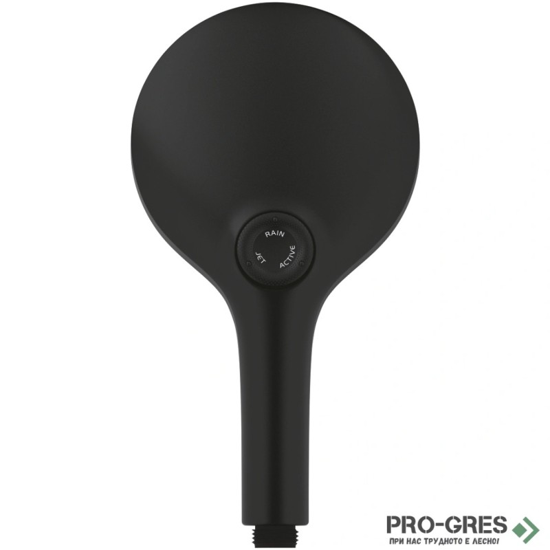 Душ слушалка, с 3 струи, черен мат, Rainshower SmartActive 130, Grohe 22127KF0