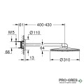 Душ пита с 2 струи и рамо 430мм, Rainshower SmartActive 310, Grohe 22123KF0