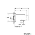 Стеннен държач за ръчен душ с водна връзка 1/2",Brushed Hard Graphite,Rainshower, Grohe  26658AL0