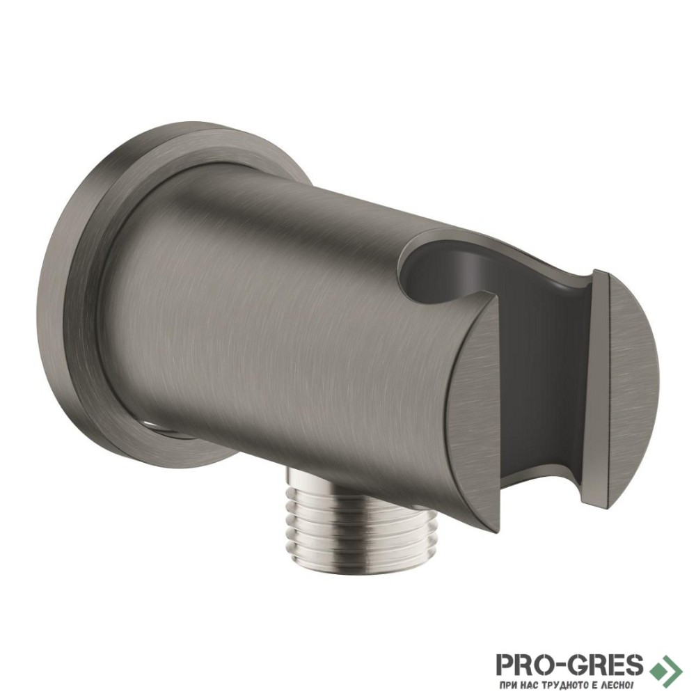 Стеннен държач за ръчен душ с водна връзка 1/2",Brushed Hard Graphite,Rainshower, Grohe  26658AL0