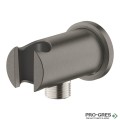 Стеннен държач за ръчен душ с водна връзка 1/2",Brushed Hard Graphite,Rainshower, Grohe  26658AL0