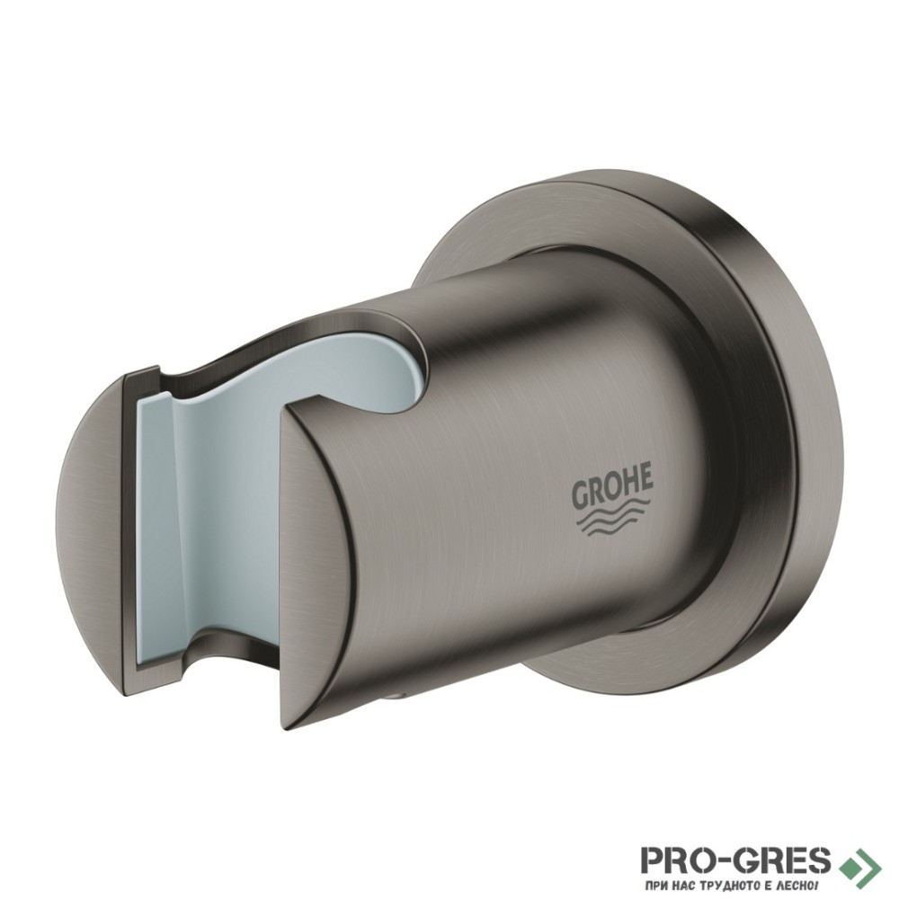 Стеннен държач за ръчен душ,Brushed hard graphite,Rainshower, Grohe 27074AL0