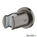 Стеннен държач за ръчен душ,Brushed hard graphite,Rainshower, Grohe 27074AL0