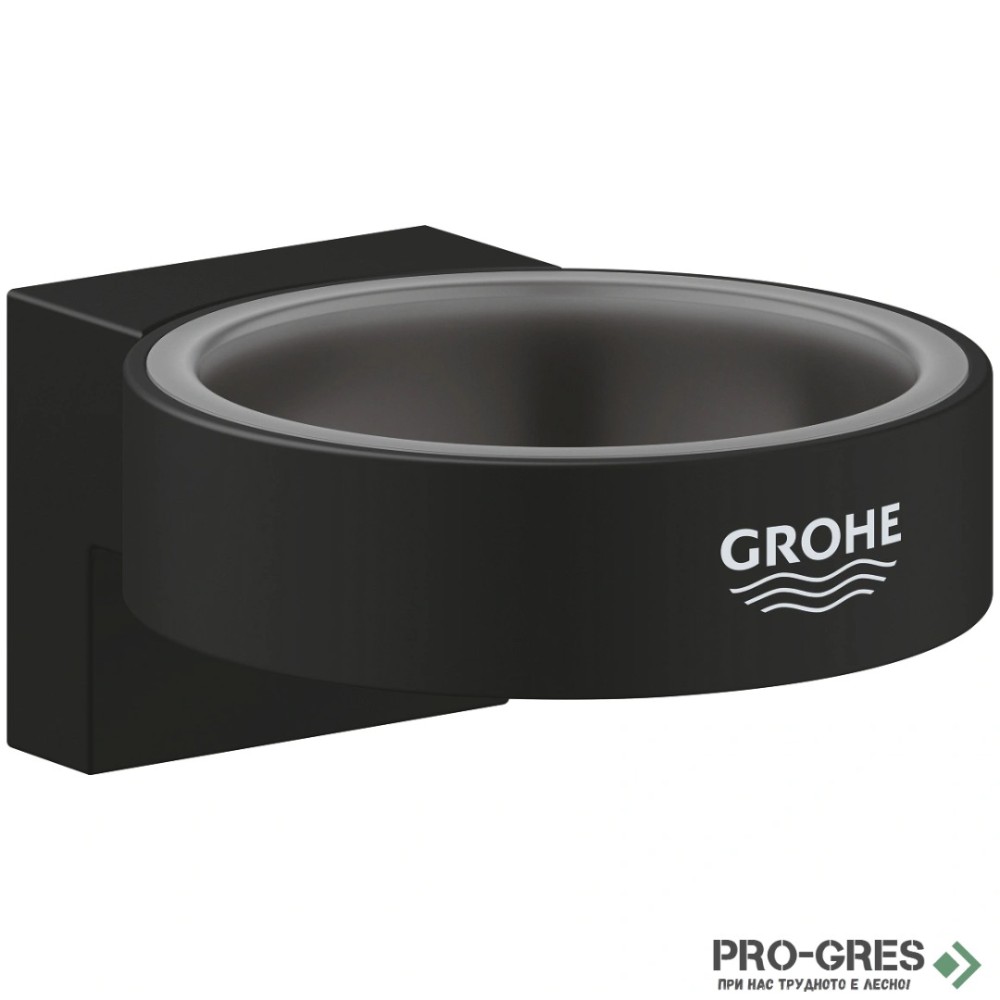 Чаша + държач, черен мат, Grohe 41 217 KF0