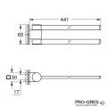 Двойна закачалка за хавлий, черен мат, Grohe SELECTION 41219KF0