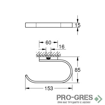 Поставка за тоалетна хартия, черен мат, Selection, Grohe 41220KF0 Поставка за тоалетна хартия, черен мат, Selection, Grohe 41220KF0