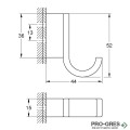 Единична закачалка, черен мат, Selection, Grohe 41216KF0