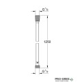 Шлаух за душ,125см, Brushed Hard Graphite,Grohe ,Silverflex Twistfree  28362A01