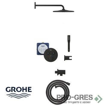 Душ  за вграждане, едноръкохватков ,черен мат, Grohe  SMARTCONTROL 