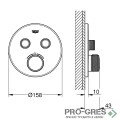 Душ  за вграждане, едноръкохватков ,черен мат, Grohe  SMARTCONTROL
