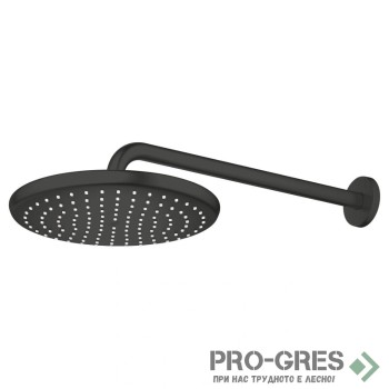 Душ пита, комплект с рамо, черен мат, Tempesta 250, Grohe 266682430
