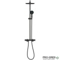 Термостатна душ система, черен мат, Tempesta 250, Grohe 266702431