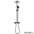 Термостатна душ система, черен мат, Tempesta Cube 250, Grohe 266892431