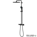 Термостатна душ система, черен мат, Tempesta Cube 250, Grohe 266892431