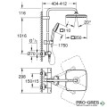 Термостатна душ система, черен мат, Tempesta Cube 250, Grohe 266892431