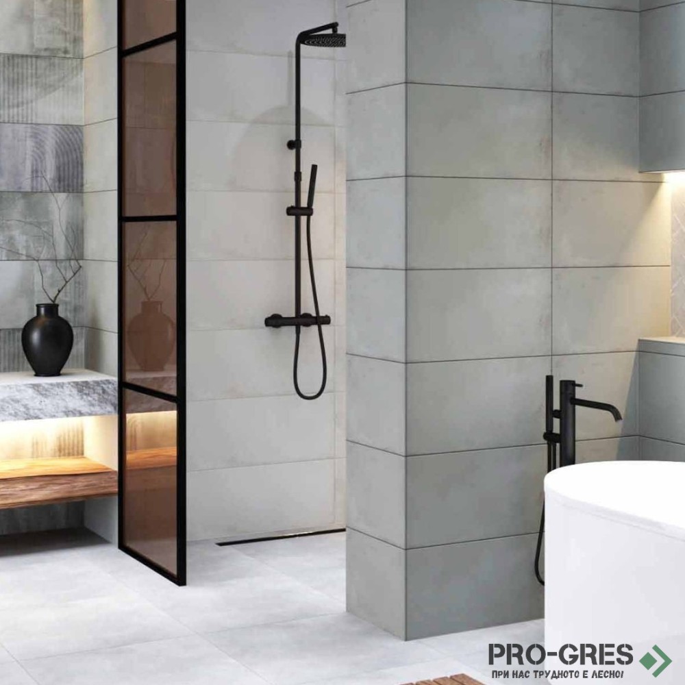 Плочки за баня Halcon Materium Cenere 30×90 см