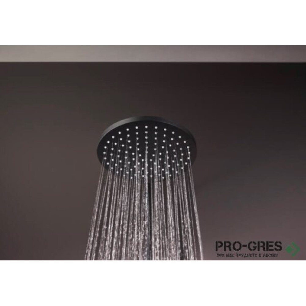 Душ гарнитура с тръбно окачване термостатна,Vernis Blend 200, черен мат, Hansgrohe 26276670