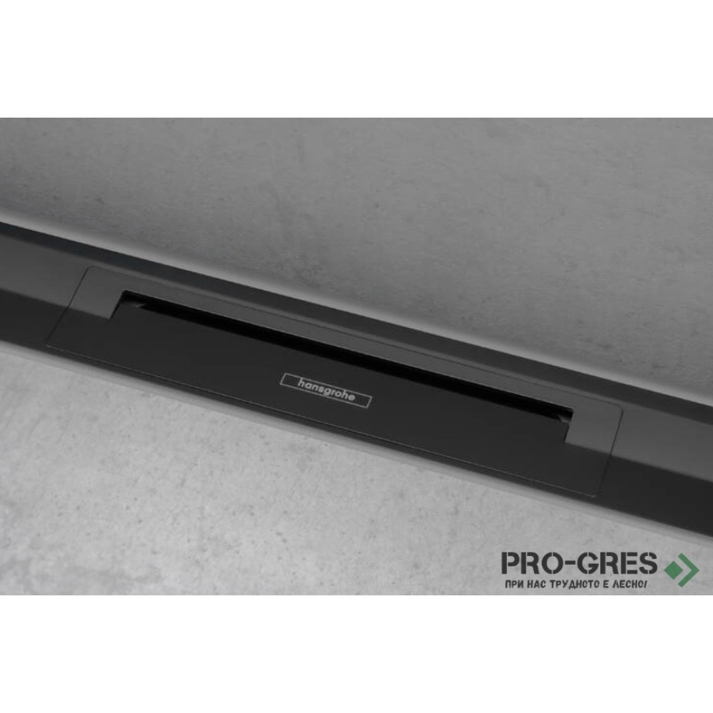Линеен сифон с регулируема дължина RAINDRAIN Flex 50-90cm черен мат,  Hansgrohe 56052670
