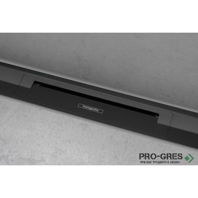 Линеен сифон с регулируема дължина RAINDRAIN Flex 50-90cm черен мат,  Hansgrohe 56052670