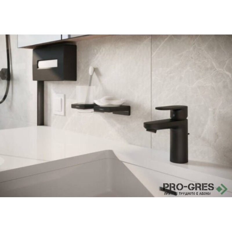 Смесител за умивалник стоящ, VERNIS BLEND 100, черен мат, Hansgrohe 71551670
