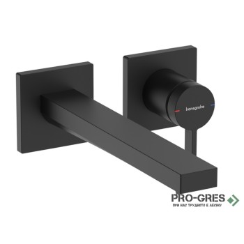 Смесител за мивка вграден,TECTURIS Е 110 EcoSmart+, черен мат, Hansgrohe 73051670